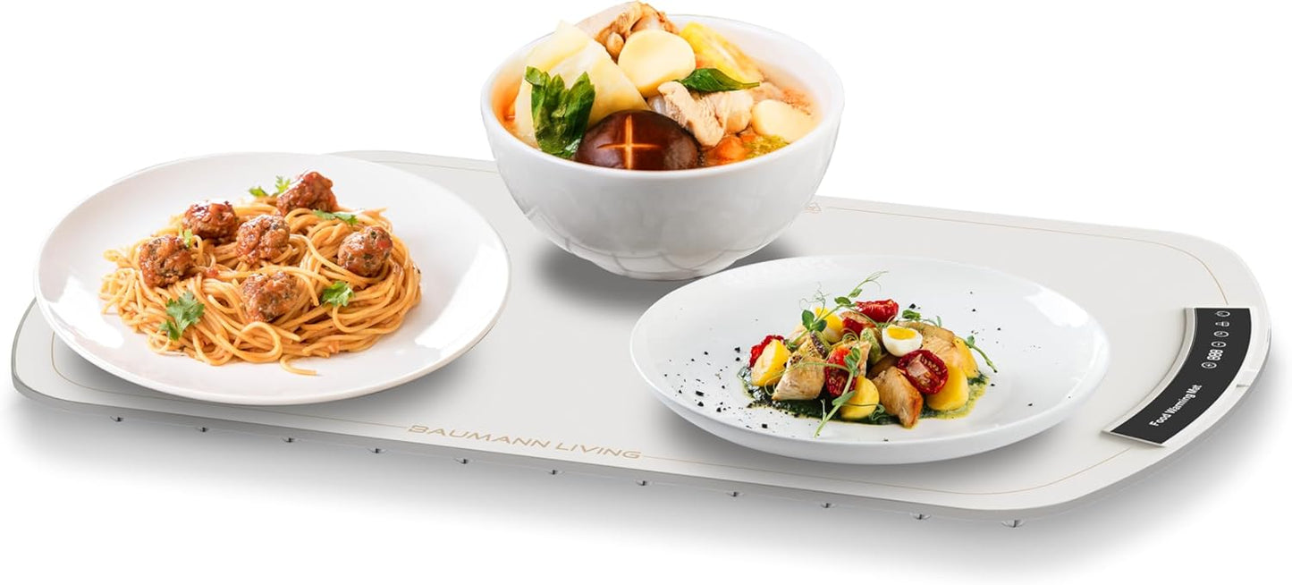 Flexible Electric Warming Mat with Timer and Temperature Control Settings Ideal Parties, Events, and Dinner get-Together.