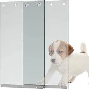 2pack Dog Door Replacement Flaps Size 9 3/4" x 17", Doggie Door Replacement Flaps fit Dogs up to 65 lbs, Doggy Door Replacement Flap XL Flexible,BPA-Free, Weather Resistant Materials