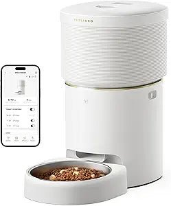 PETLIBRO Vacuum-Sealed Automatic Dog Feeder, 5G Wi-Fi Automatic Cat Feeder with 8L/34Cups and 187mm Large Food Tray, Automatic Cat Food Dispenser for Airtight Storage, Space Pet Feeder for Pet, Black