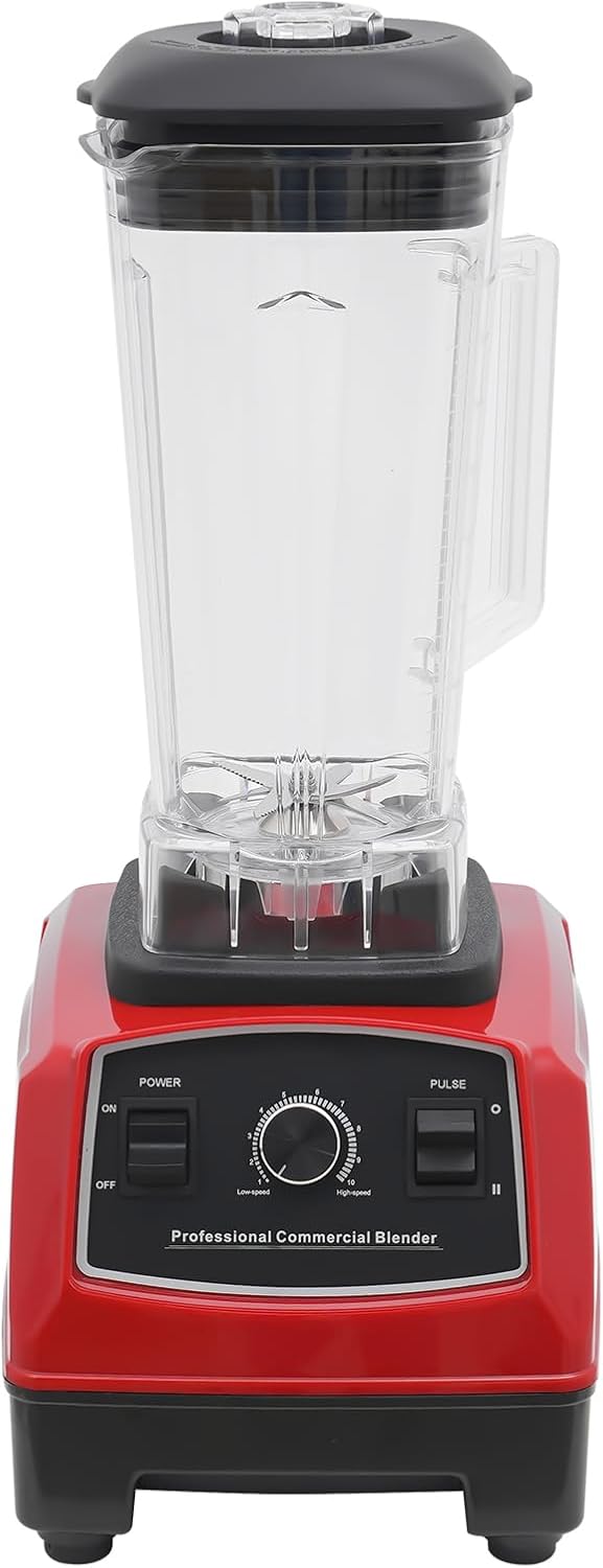 Eapmic Professional Blender, 2000ml Capacity, 2200W Power, 45000RPM Speed, Red Color, Smoothies and Shakes