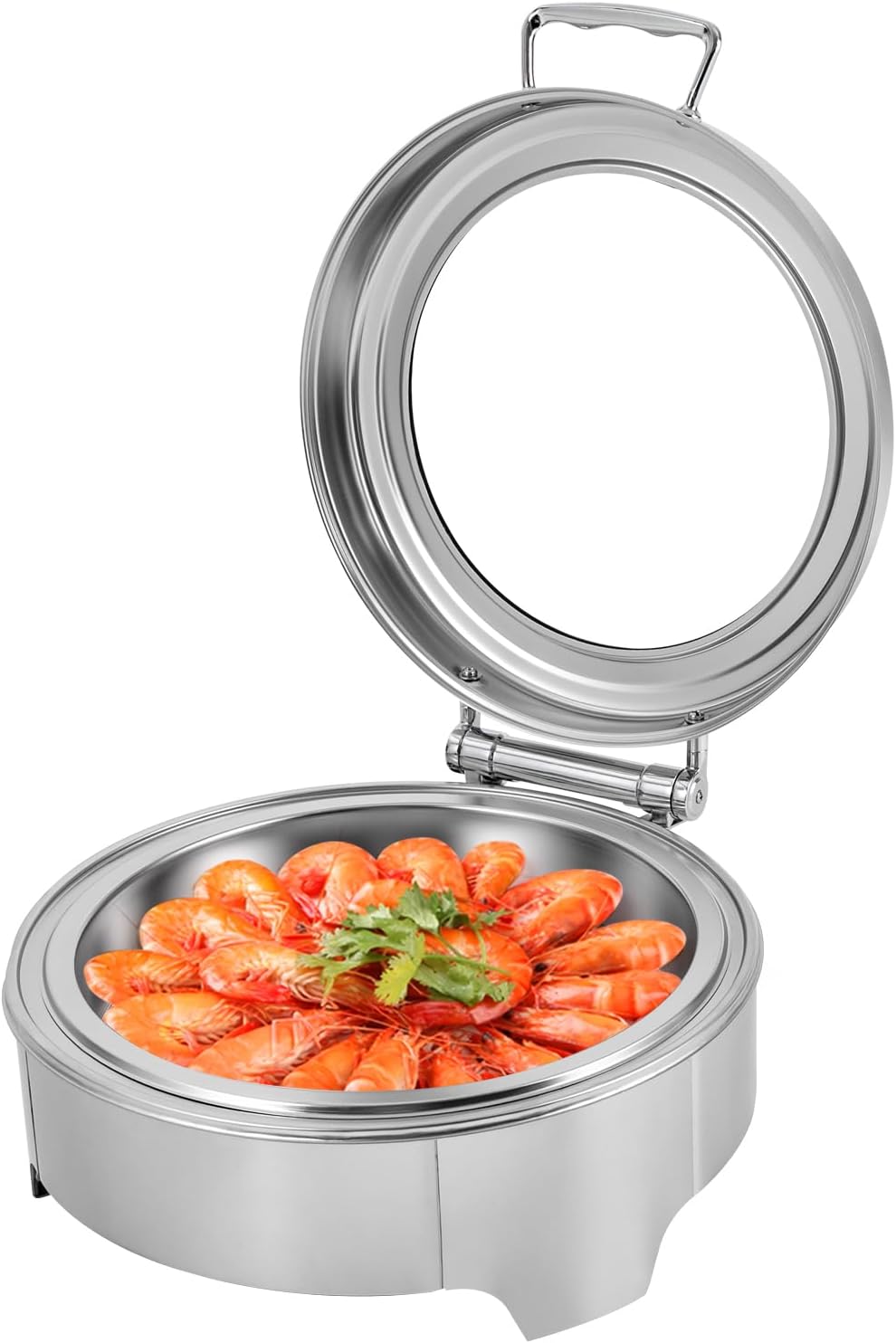 Electric Chafing Dish Buffet Set,6.34QT Chaffing Servers,400W Buffet Servers and Warmers with Glass Lid,Chafers Buffet Food Warmer Set for Dinner, Parties,Party Catering Round 110V