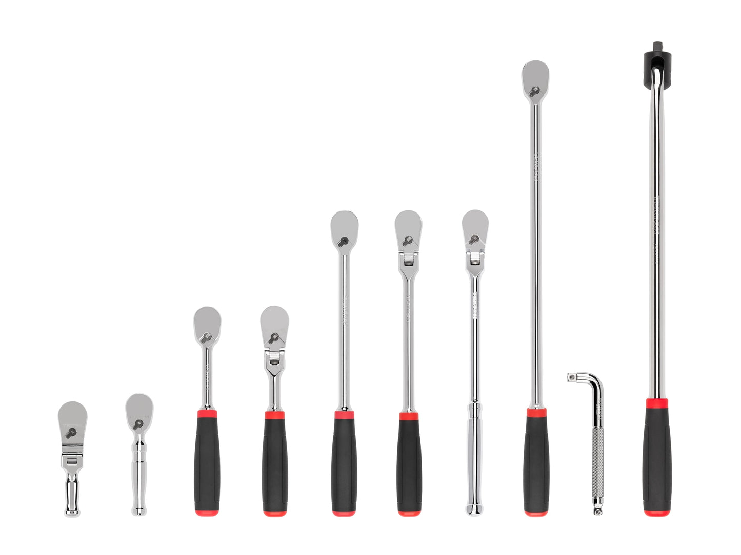 TEKTON 10 -Piece 90 -Tooth 3/8-in Drive Comfort grip Handle Flexible Head Ratchet Set
