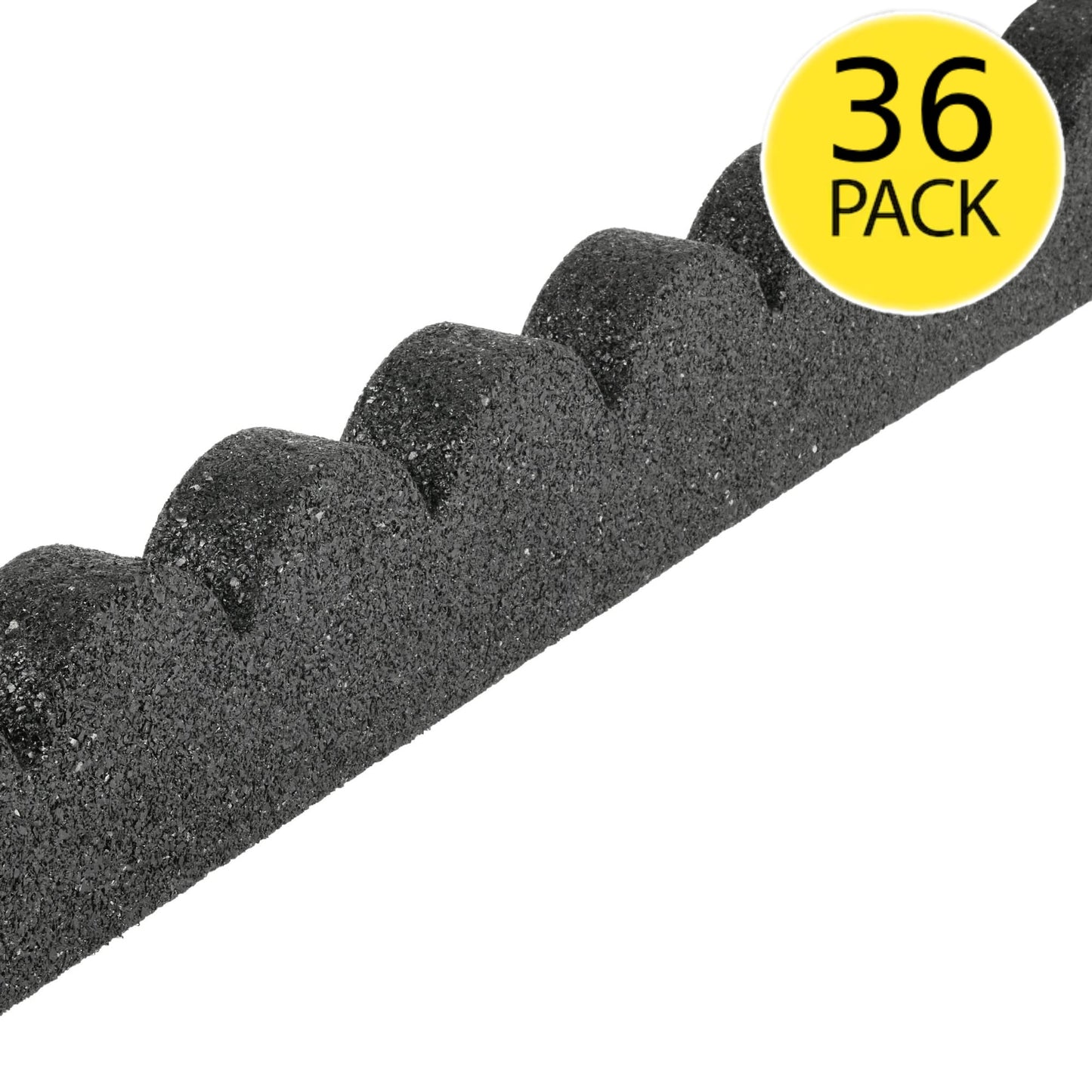 Rubberific 144-ft x 4-in SmartLoc Scallop 36 -Pack Gray Rubber Landscape edging section with stakes
