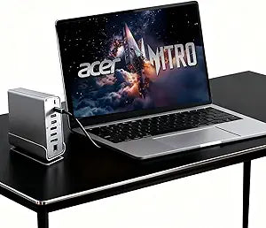 Docking Station for Acer Nitro 17 16 14 5, V 14 AI, V 15 AI, V 16 AI, V 17 AI Gaming Laptop,15-in-1 USB C with 360 ° Rotating Base, 2 * 4K HDMI and 1*DP, 10Gbps USB Port Transfer, RJ45, Audio, SD/TF