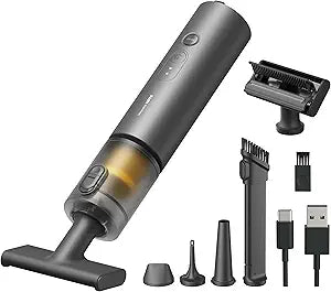 HOTO Handheld Car Vacuum Cleaner Cordless, 4-in-1 Portable Mini Vacuum with 20000Pa Strong Suction, Electric Compressed Air Duster Blower for Car, Desk, Computer, Keyboard, Home, Office Cleaning