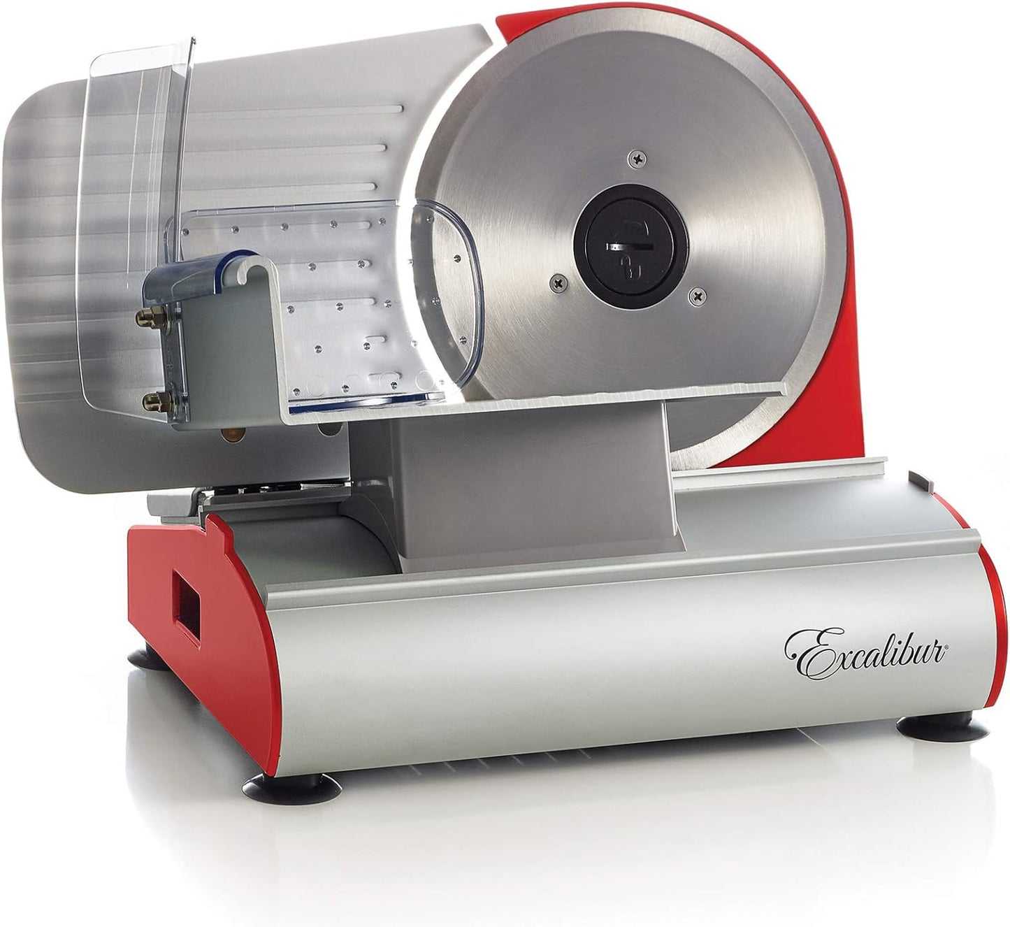 Excalibur Do It Yourself Electric Food Slicer with Smooth Blade, 7.5-Inch, Red