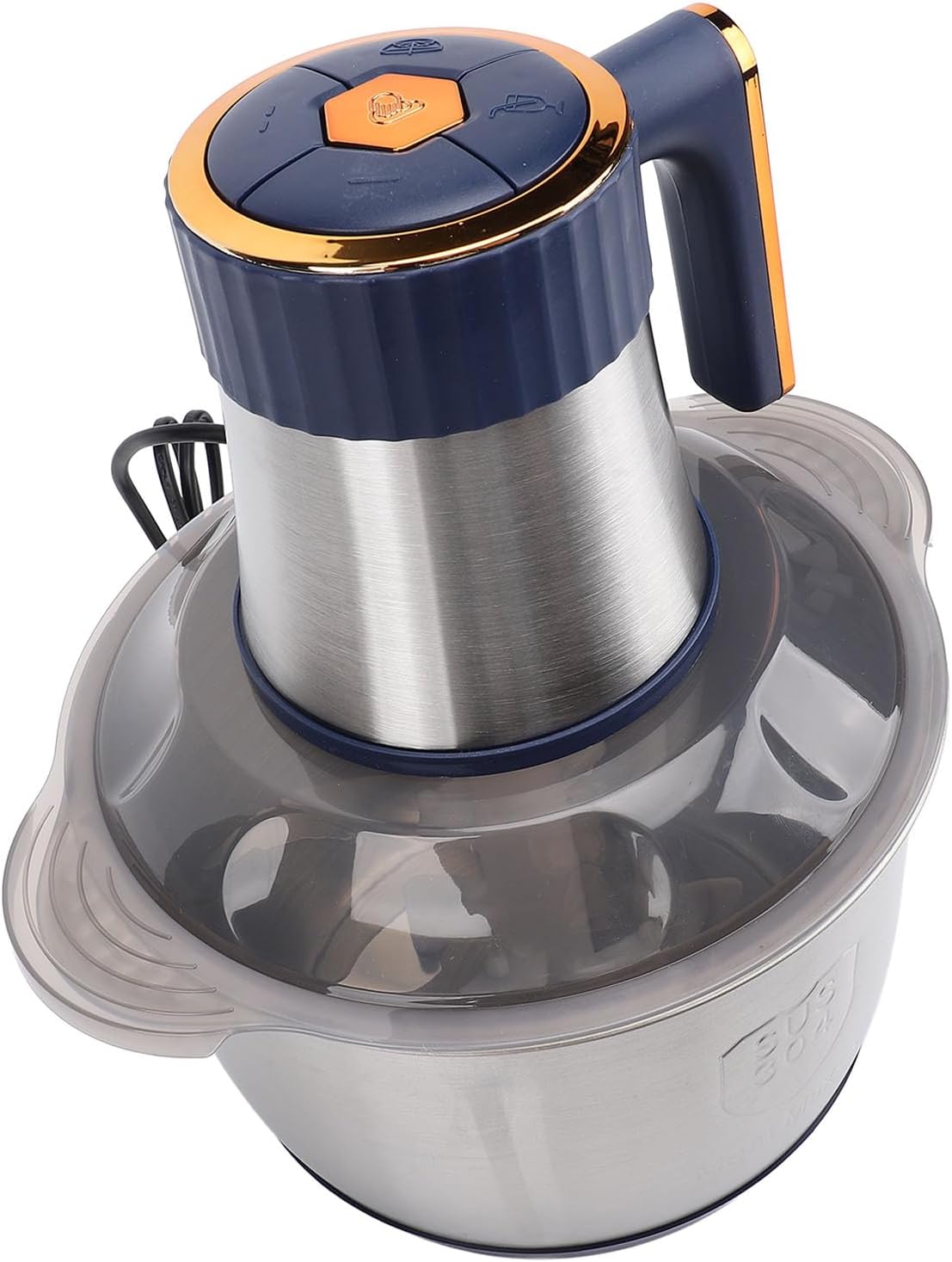 Electric Meat Grinder, Food Chopper with 5L Stainless Steel Bowl 500W Copper Motor for Kitchen Meat Vegetables Onion Garlic Salad Fruits Nuts (US Plug 110V)