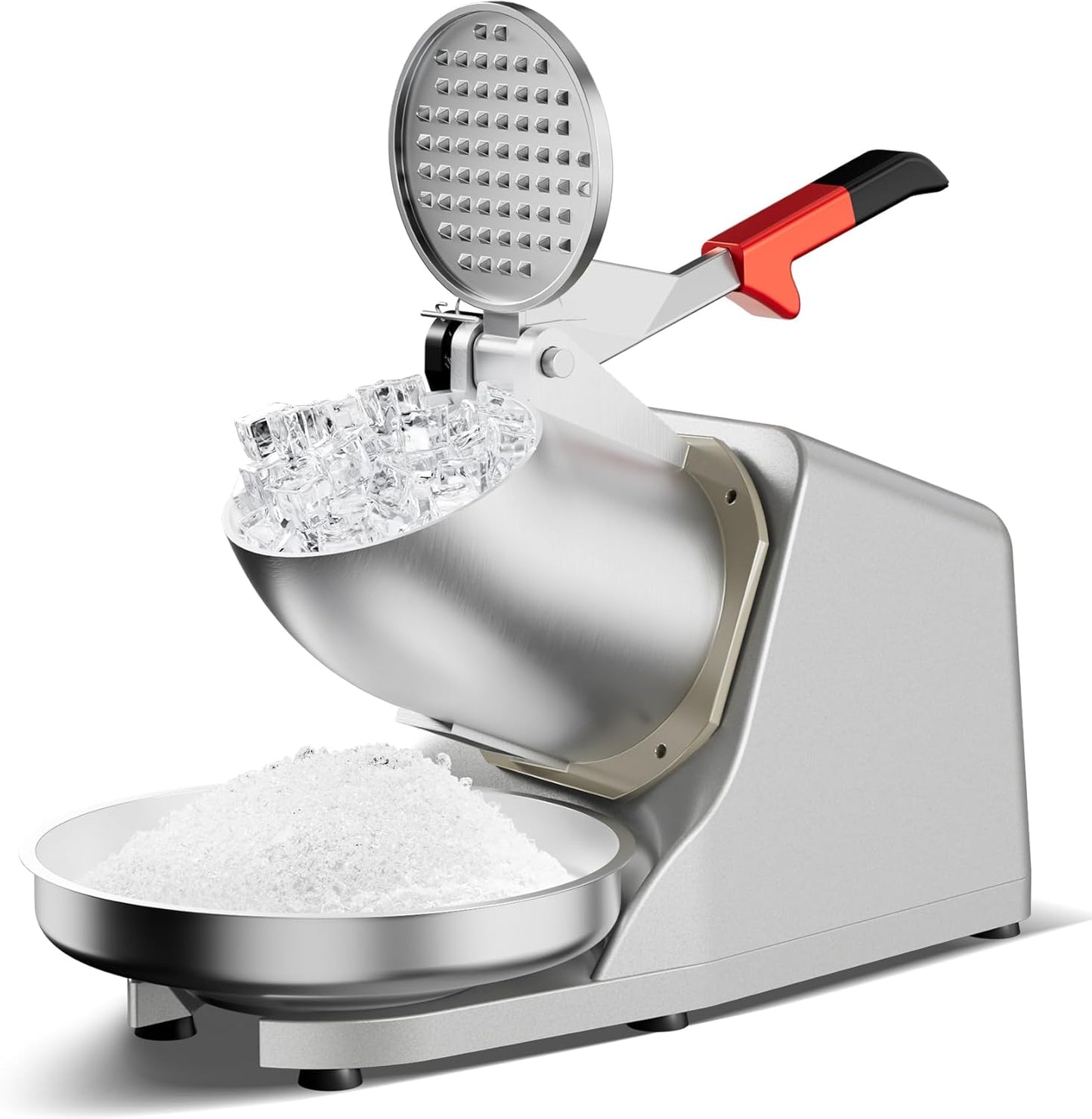 Ice Crusher 286LBS/H Stainless Steel Shaver 300W Electric Snow Cone Machine, Shaved Ice Machine