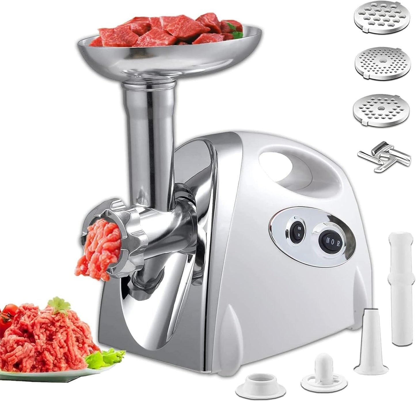 Electric Meat Grinder, Heavy Duty Meat Mincer, Sausage Stuffer Maker, Food Grinder Household Multifunctional Mincer Sausage Stuffer