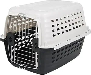 Petmate Compass Fashion Kennel Cat and Dog Kennel, 10-20 lb., Pearl White/Black, Made in USA