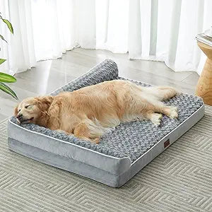 BFPETHOME Orthopedic Dog Bed for Large Dogs-Big Waterproof Sofa Dog Bed with Removable Washable Cover, Washable Pet Bed with Waterproof Lining and Nonskid Bottom,Pet Bed for Large Dogs