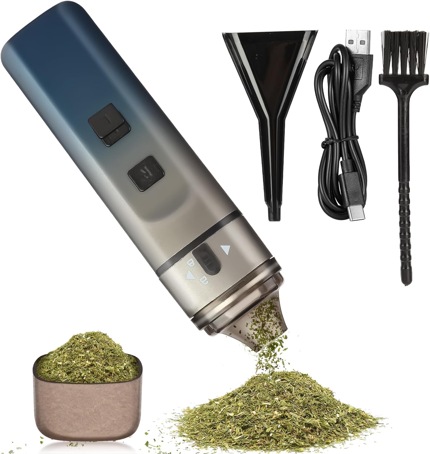 Electric Grinder Herb Grinder Spice grinder (Blue, 1.57)