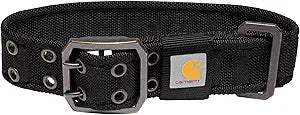 Carhartt Pet Fully Adjustable Wide Webbing Collar for Dogs, Heavy Duty Nylon for Walking & Training, Black, Medium