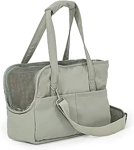 Pet Dog Casual Crossbody Bag, Hands-Free One Shoulder Soft Edged Pet Bag, Fully Open Sunroof Cover with Mesh Window and Large Front Pocket, Pet Carrier Purse for Small Dog Cat(Can Hold 10 Pounds)