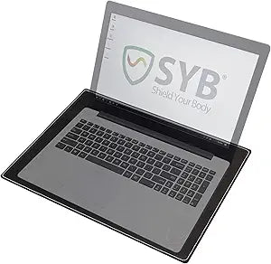Shield Your Body - Laptop Lap Pad with SaferBodyâ„¢, Anti Radiation Shield & Heat Shield Pad, EMF Blocker Laptop Pad for Up to 14in.Wide Device (13.8 x 10.7 inches), Jet Black PU Leather Color