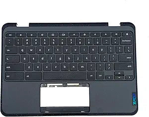 Replacement for Lenovo 500e Chromebook Gen 3 82JB 82JC WLAN Laptop Upper Top Cover Case Palmrest US Keyboard Assembly Part 5M11F24825