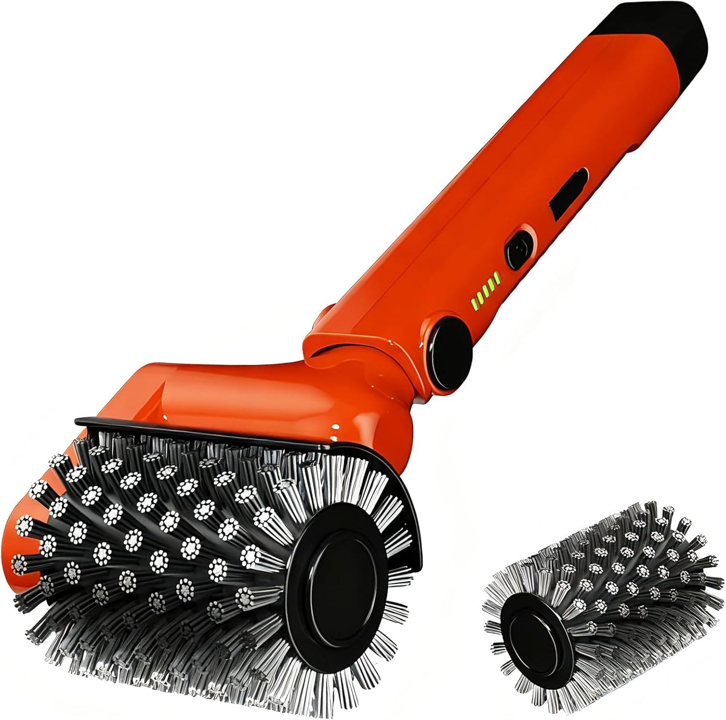 Electric Grill Brush - Safe Heavy Duty BBQ Cleaner with Dual-Speed, Stainless Steel Detachable Head, Stainless Grill Grate Cleaner for Charcoal Grill - Gifts for Grill Men\/Dad (Red)