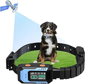 Invisible Fence for Dogs - GPS Wireless Dog Fence System Radius Up to 33-9999ft, Rechargeable Pet Containment System Wireless Fence for Outdoor Use