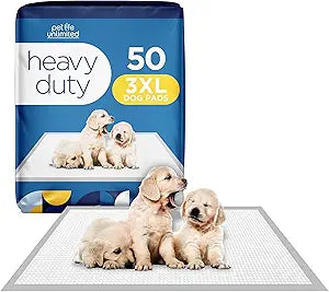 Pet Life Unlimited Heavy Duty Triple Extra Large Puppy Pads – 36" x 36", 50 Count (3XL) | Dog Training Pads with Odor Controlling Wetness-Activated Clover Leaf Scent | USA Made