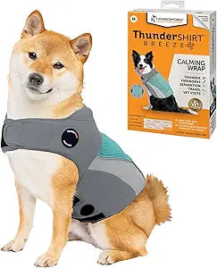 ThunderShirt Breeze for Dogs, Medium, Aqua, Extra Breathable Mesh Fabric, Dog Anxiety Relief Vest for Every Day Stress & Calming During Thunder Storms and Fireworks