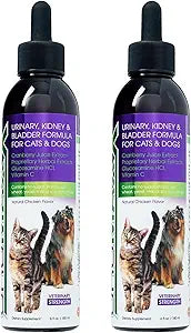 Cat & Dog Urinary Tract Treatment, Bladder & Kidney Support for Dogs and Cats, Powerful Yet Gentle Pet Care, with Liquid Cranberry & Glucosamine, Chicken Flavor, 6 oz Bottle, 2 Pack