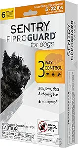 Fiproguard Flea & Tick Squeeze-On for Dogs Upto 22 lbs, 6-PACK