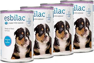 Pet-Ag Esbilac Puppy Milk Replacer Liquid - 11 oz, Pack of 4 - Ready-to-Feed Puppy Formula with Vitamins for Puppies Newborn to Six Weeks Old - Easy to Digest