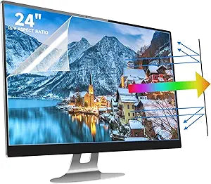 24 Inch Anti Blue Light Screen Protector for Standard or Curved, Eye Protection Anti Glare Screen Protector for 24'' Sceptre/LG/Dell/HP/Acer/ViewSonic/ASUS/Aoc/Samsung Monitor with 16:9 Aspect Ratio