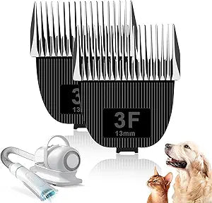 2 Pack Replacement Blade for nebot P1 Pro Pet Grooming Kit & Vacuum,Size-3F Cut Length 1/2"(13mm),Made of Ceramic Blade & Stainless Steel Blade