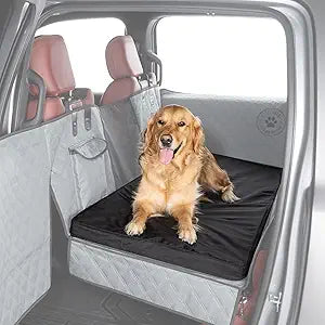 Ruff Liners Dog Bed for Car Back Seat, Medium Black – As Seen on Shark Tank – Fits Medium Seat Extender – Non-Slip Base, Waterproof Cover, Machine-Washable – Dog Mat for Car with Rebound Foam Comfort