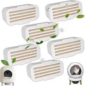 NewKe 6 Pack Deodorizer for PetSafe ScoopFree SmartSpin Self-Cleaning Cat Litter Box, Odor Control Compatible with HHOLOVE Self-Cleaning Cat Litter Box, Air Freshener, Pet Gift