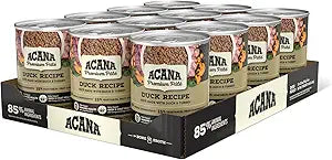 ACANA Premium Pate in Bone Broth Grain-Free Wet Dog Food Duck Recipe 12.8oz Cans (12 Count)