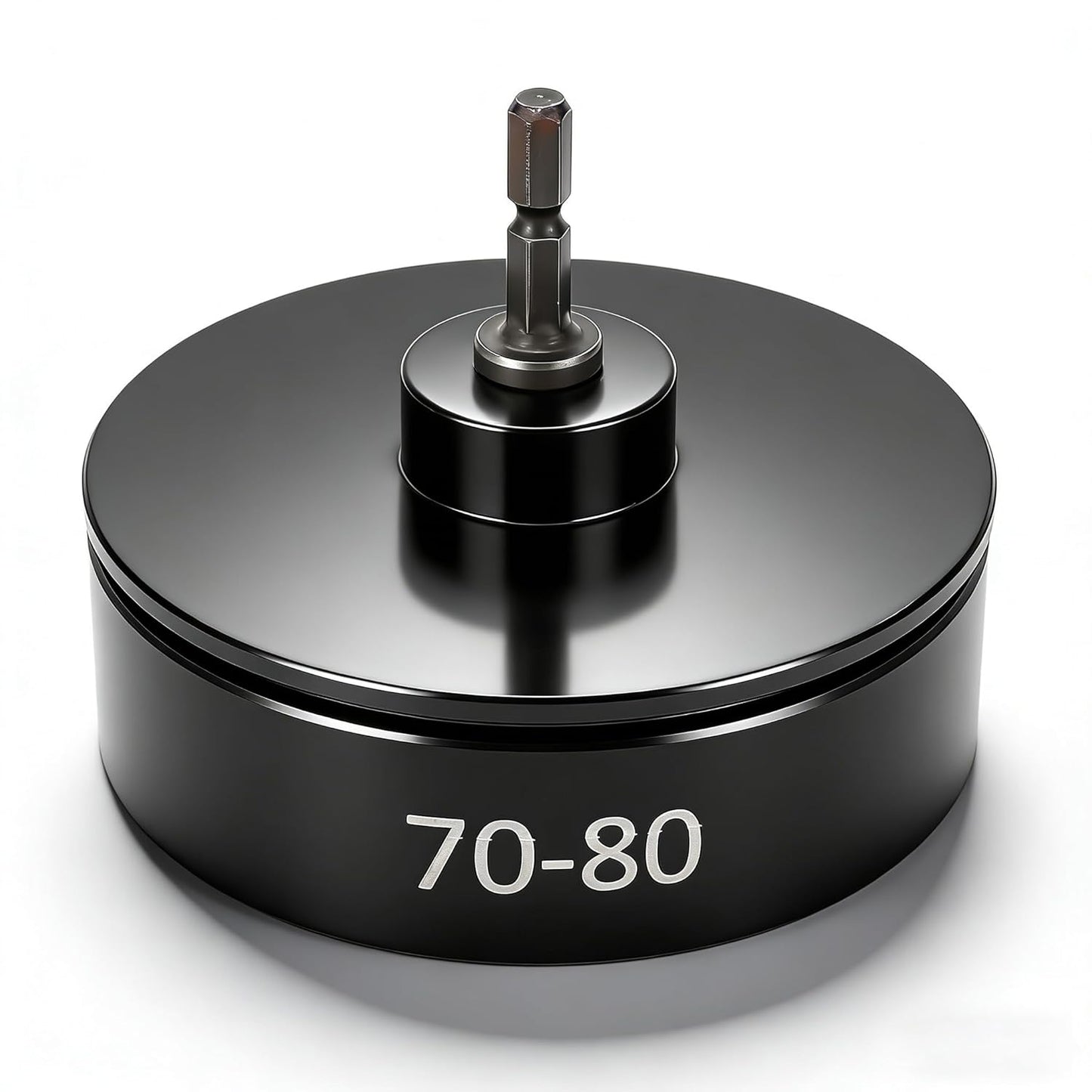 Electric Bottle Capping Machine Bit with Metal Head and Rubber Pad for 70-80mm Diameter Bottles, Handheld Sealing Machine Attachment