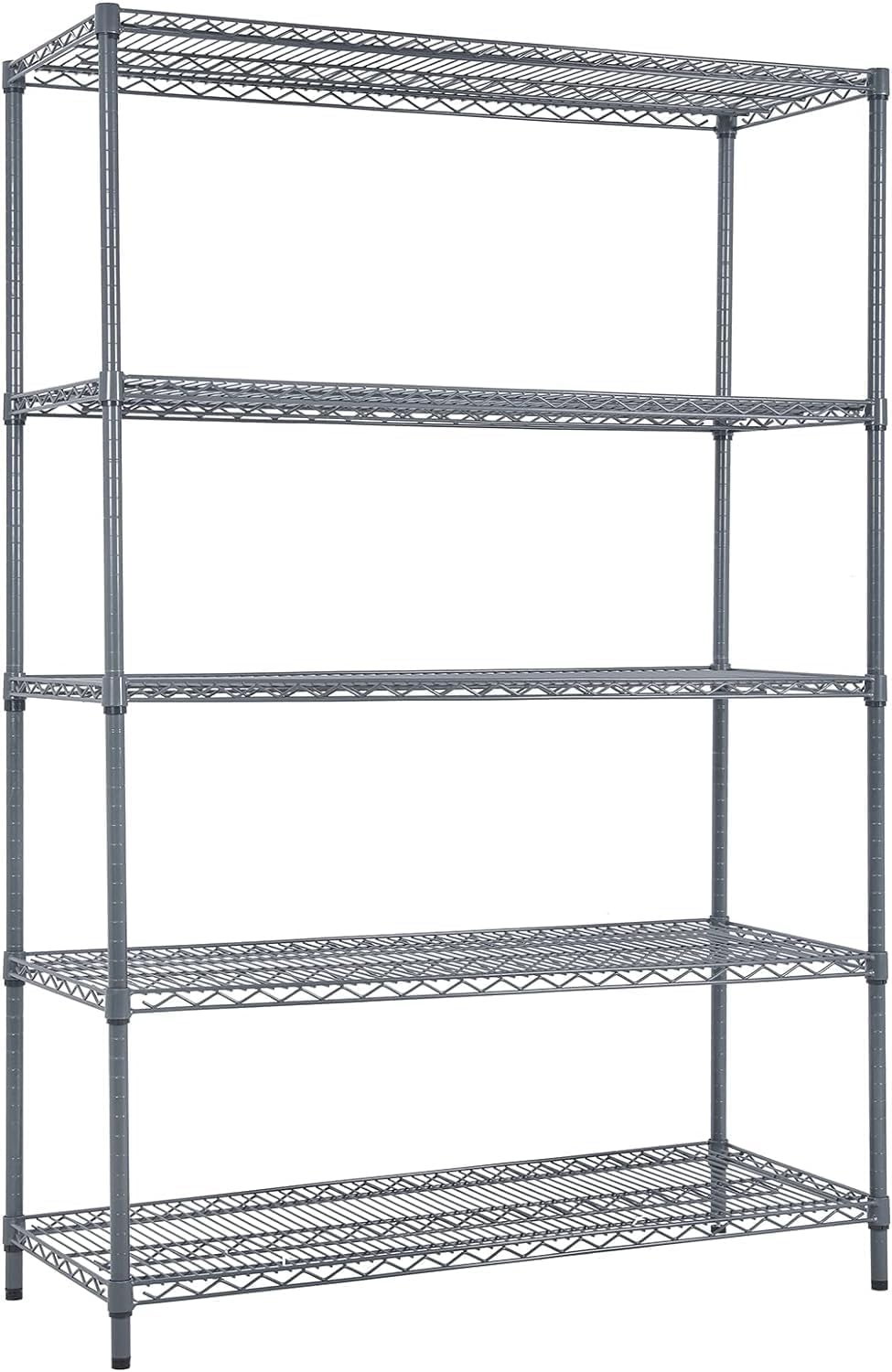 Land Guard 5 Tier Storage Racks and Shelving - 48" L x 20" W x 72" H Heavy Steel Material Pantry Shelves - Each Unit Loads 350 Pounds Wire Shelf, Suitable for Warehouses, Closets, Kitchens\u2026