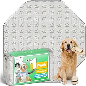 FXW Washable Pee Pads for Dogs, Leak-Proof & Non-Slip, Specifically Designed for FXW Rollick/Homeplus 32/40/45inch 8 Panels Dog Playpen, 34" Octagon, Khaki, 1 Pack