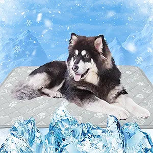 MH MYLUNE HOME Self Cooling Mat for Large Dog, 39â€x59†Arc-Chill Cooling Fiber & Endothermic Color Changing Pet Cooling Pad, Foldable & Washable Non-Toxic Summer Pet Blanket