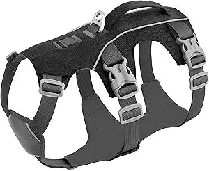 Escape Proof Dog Harness Small Sized Dog, Reflective No Pull Dog Vest with Handle, Lightweight Full Body Pet Harness Adjustable for Walking,Training(Black,Chest:16-27")