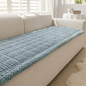 Couch Cover for Dogs Washable, Non-Slip Pet Couch Covers for Sofa, Fuzzy Dog Couch Cover Blanket for Furniture Protector (Blue Gray, 27.6" x 82.7"/70 x 210cm)