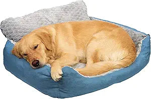 Big Dog Bed for Large Sized Dogs with Soft Plush Cushion, Machine Washable High Backrest Bed, XL Round Pet Sofa with Non-Slip Bottom,Year-Round Comfort for Dogs Up to 99 lbs