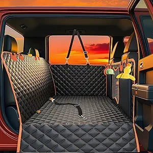 Back Seat Extender for Dogs,Car Seat Protector,Dog Car Seat Cover for Back Seat with Hard Bottom Holds 500 lbs,Waterproof Extender for Dogs,Pet Bed for Full Size F150/RAM1500/Silverado Crew Cab Pickup