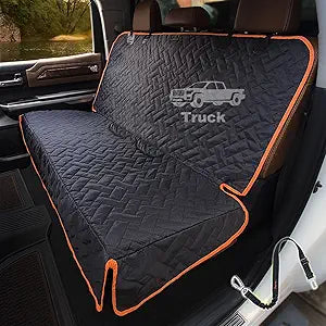 iBuddy Back Seat Cover for Truck, Easy-Install Dog Bench Seat Cover for Trucks Ford F150 F250/Chevrolet Silverado/Ram/GMC Sierra Keep Car Seats Clean & No Scratches Odor Free Pet Pickup Seat Protector