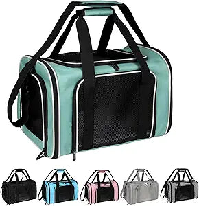 Top tasta Dog Cat Carrier Pet Carriers for Small Medium Large Cats Dogs Carrier Soft Sided Small Puppy Dog Carrier Portable Foldable Airline Approved Dog Cat Travel Carrier Green Large