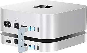 Mac mini M4 Dock, Beelink EX Mate Mini-B 80Gbps Docking Station, 1*M.2 PCIex4 SSD Slot, up to 8TB Expansion, SD4.0 Card Slot, 2.5G LAN, 15W USB C PD3.0 Port, 2*USB A 5Gbps, 3.5mm Audio