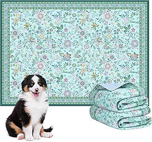Washable Reusable Pee Pads for Dogs, 2 Pack Large 36"x48" Super Absorbent & Leak-Proof Non-Slip Pet Rugs, Stylish Washable Whelping Pads, Dog Crate Pad