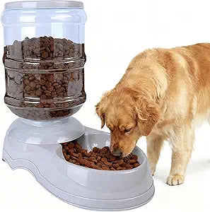 Automatic Dog Feeders,3 Gallon Capacity Gravity Food Dispenser for Large Dogs,Automatic Dog Feeder Large Breed, Pet Feeder Station Food Dispenser