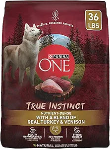 Purina ONE True Instinct With A Blend Of Real Turkey and Venison Dry Dog Food - 36 lb. Bag