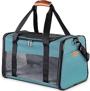 Cat Carrier - Portable Foldable Dog Pet Carrier, Soft-Sided Pet Bag up to 22 Lbs, Airline Approved Travel Puppy Carrier