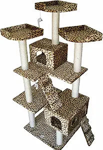 Go Pet Club Cat Tree Leopard Print