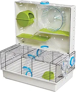 MidWest Homes for Pets Hamster Cage | Awesome Arcade Hamster Home (White) | 18.11 x 11.61 x 21.26 Inch