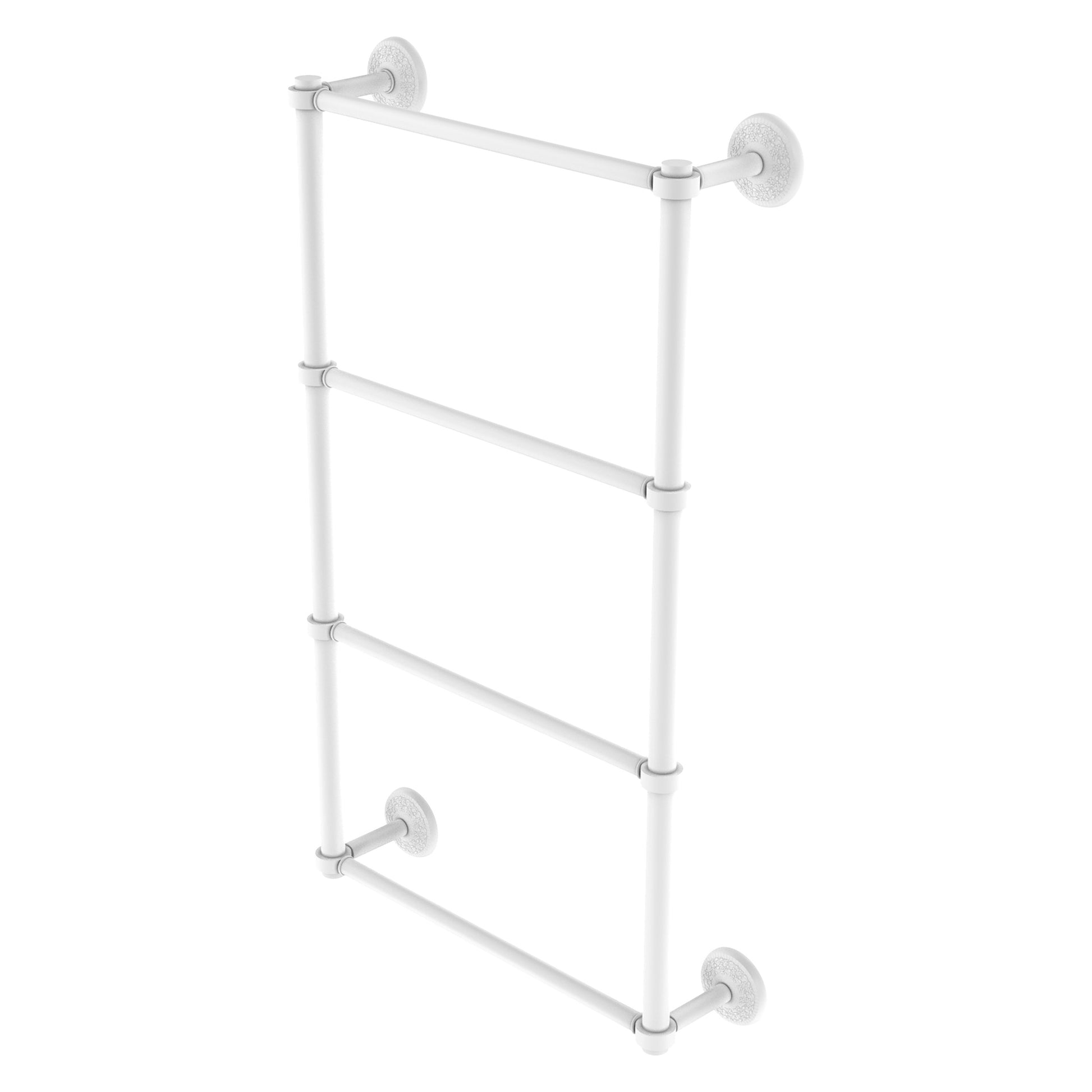 Allied Brass Monte Carlo 24-in double Matte White Wall mount 4-tier Towel Bar